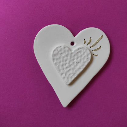 Coeur brodé PM