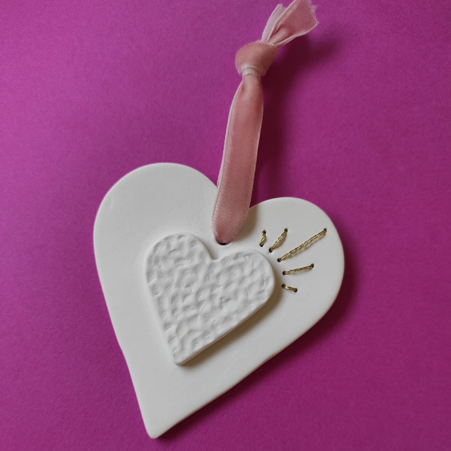 Coeur brodé PM