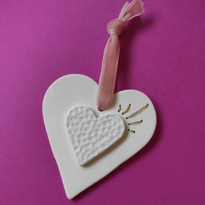 Coeur brodé PM