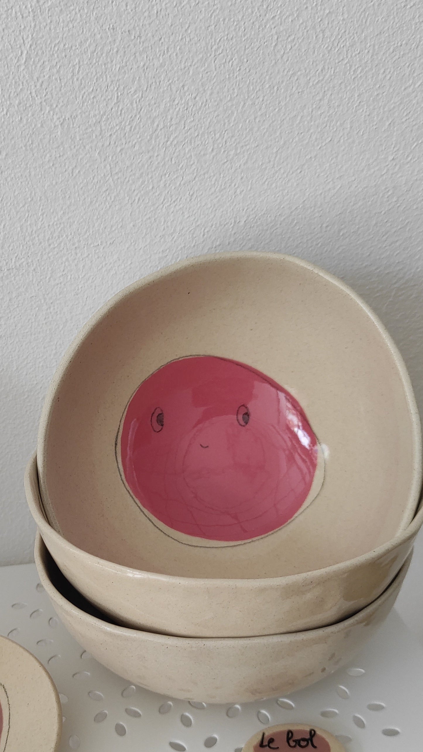 Bol visage framboise